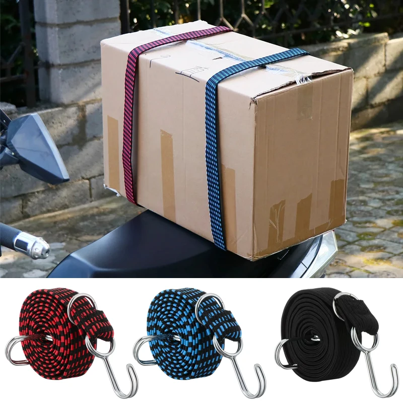 2 متر دراجة نارية المقعد الخلفي صندوق قطاع حبل مرن دراجة نارية خوذة حبل ثابت مرونة إصلاح حبل دراجة كهربائية السلع حزام الأمتعة #1