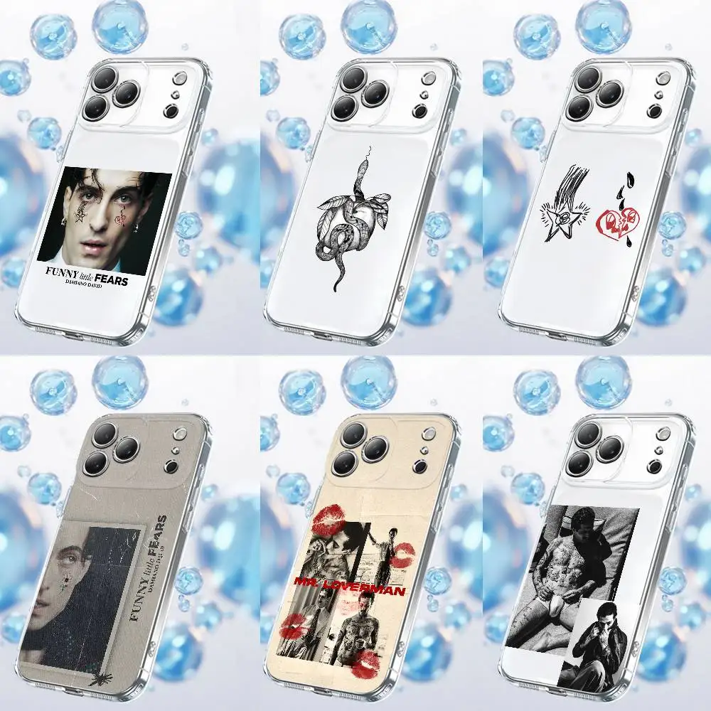 

D-Damiano David Funny Little Fears Phone Case For iPhone 17,16,15,14,13,12,11 Plus,Pro,Max,Plus,E,SE4,Air,Mini Transparent