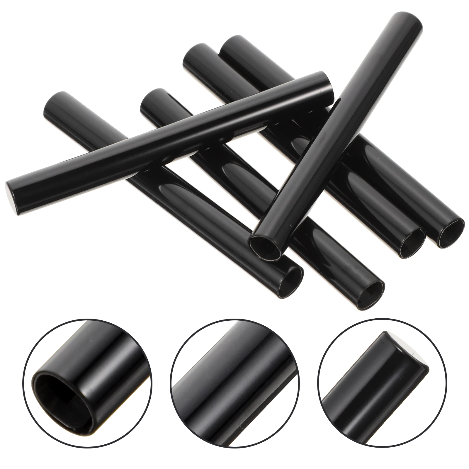 

6 Pcs Pen Cap Acrylic Manicure Brushes Cover Sleeves Art Supply Accessories Protective Light Proof Practical Nail Art Pen Covers