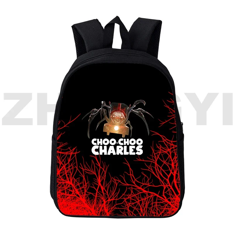 

Hot Cartoon Choo-Choo Charles 3D Backpacks Preppy Style School Back Pack for Boys 12/16 Inch Anime Japanese Bag Women Travel Bag