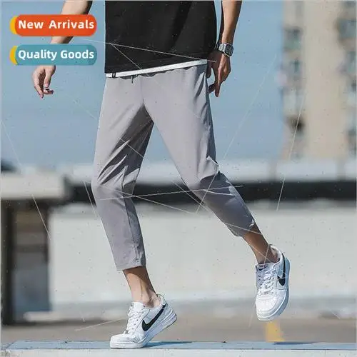 

Spring Summer Korean Men's Thin Ice Silk Nine Points Casual Belt Bule Cusizable Faion Accory