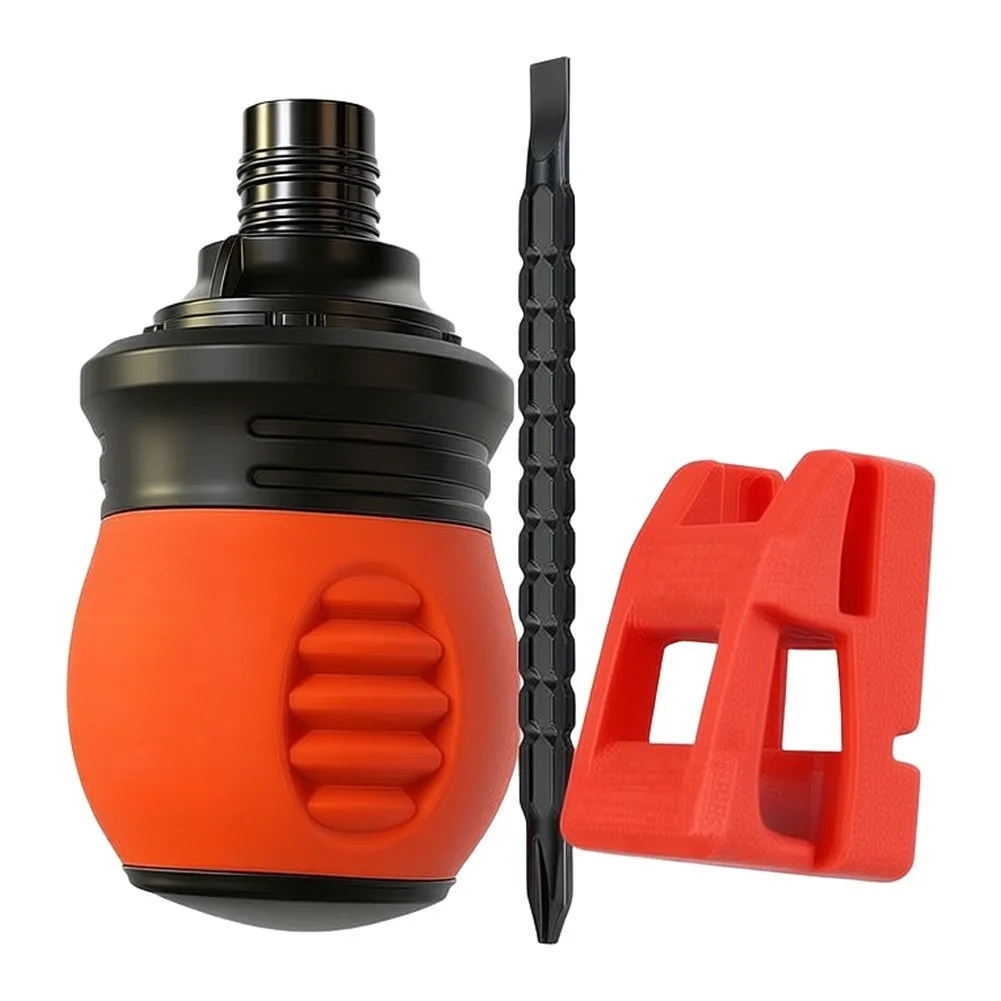 Compact Short Handle Ratchet Screwdriver Set Two in One Design Magnetic Tip for Electronics Repair and Model Building