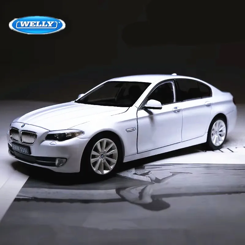 

Металлическая модель автомобиля WELLY 1:24 BMW 535i, высококачественная миниатюрная машинка из литого металла, игрушка для детей, подарок на день рождения