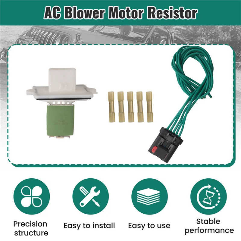 

AC Blower Motor Resistor HVAC Heater With Harness 4885635AA For Aspen Sebring Town & Country Caravan Charger Dakota
