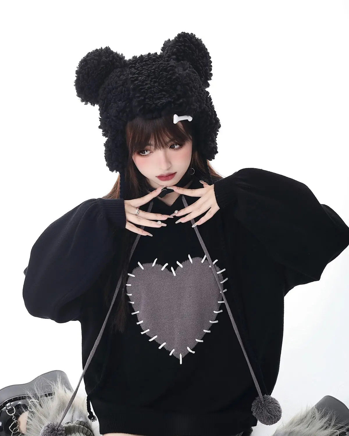 

Oversized Hoodies Hooded Women Summer Batwing Streatwear Hoodie Long Highstreet Hotsweet Personal Zippper Batik Dye Blossoms