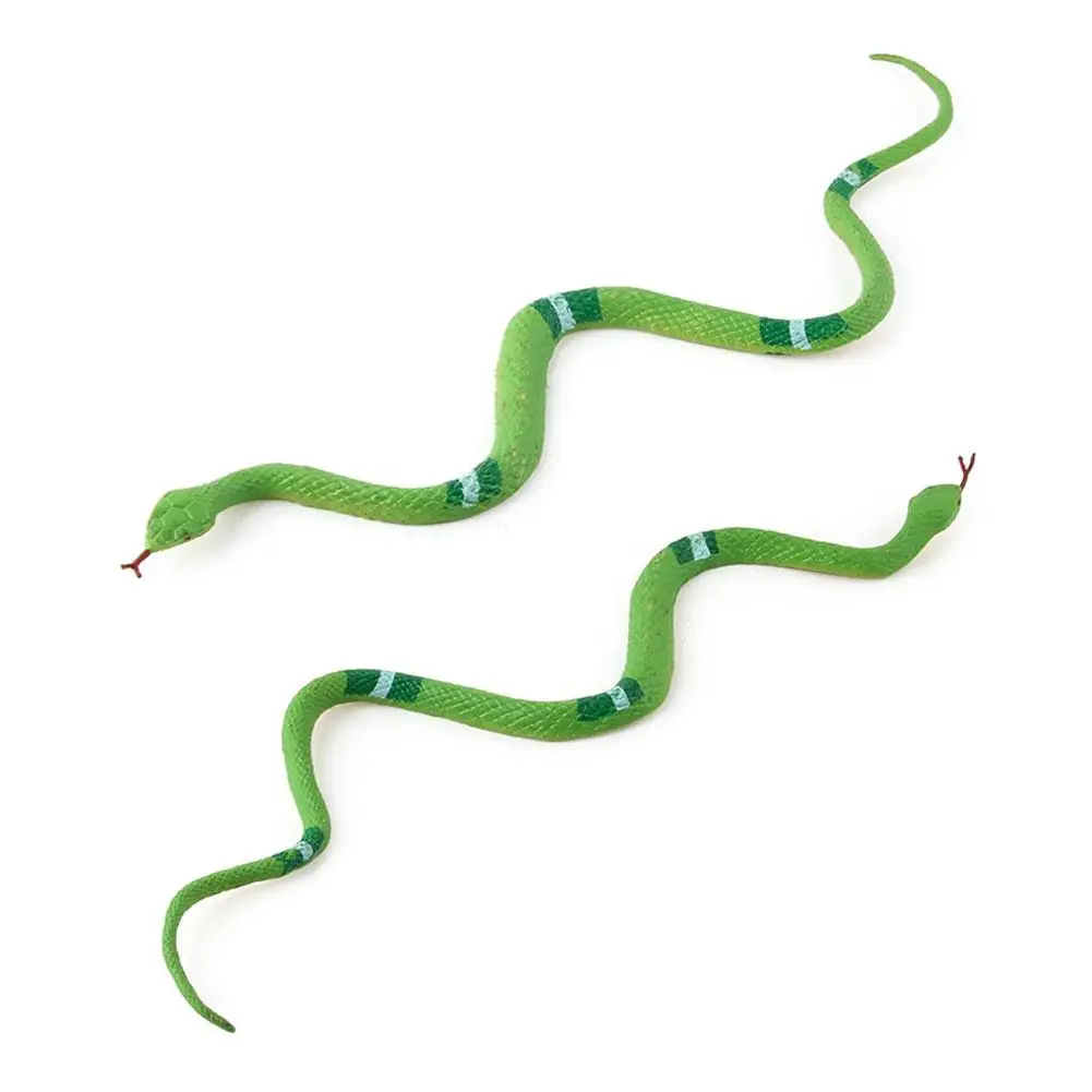 Modelo de serpiente de simulación realista para niños, serpiente de cascabel de animales del bosque para gatear, utilería de broma para niños, colección de arte, 6 piezas por juego