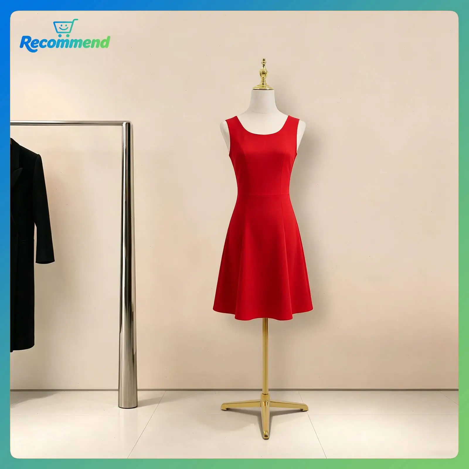 Mannequin Torso, Female Sewing Mannequin, Height Adjustable Dress Form, High Stability Metal Frame, Mannequin Body for Clothing Gown Jewelry Display, 55-78 Inch ,Gold