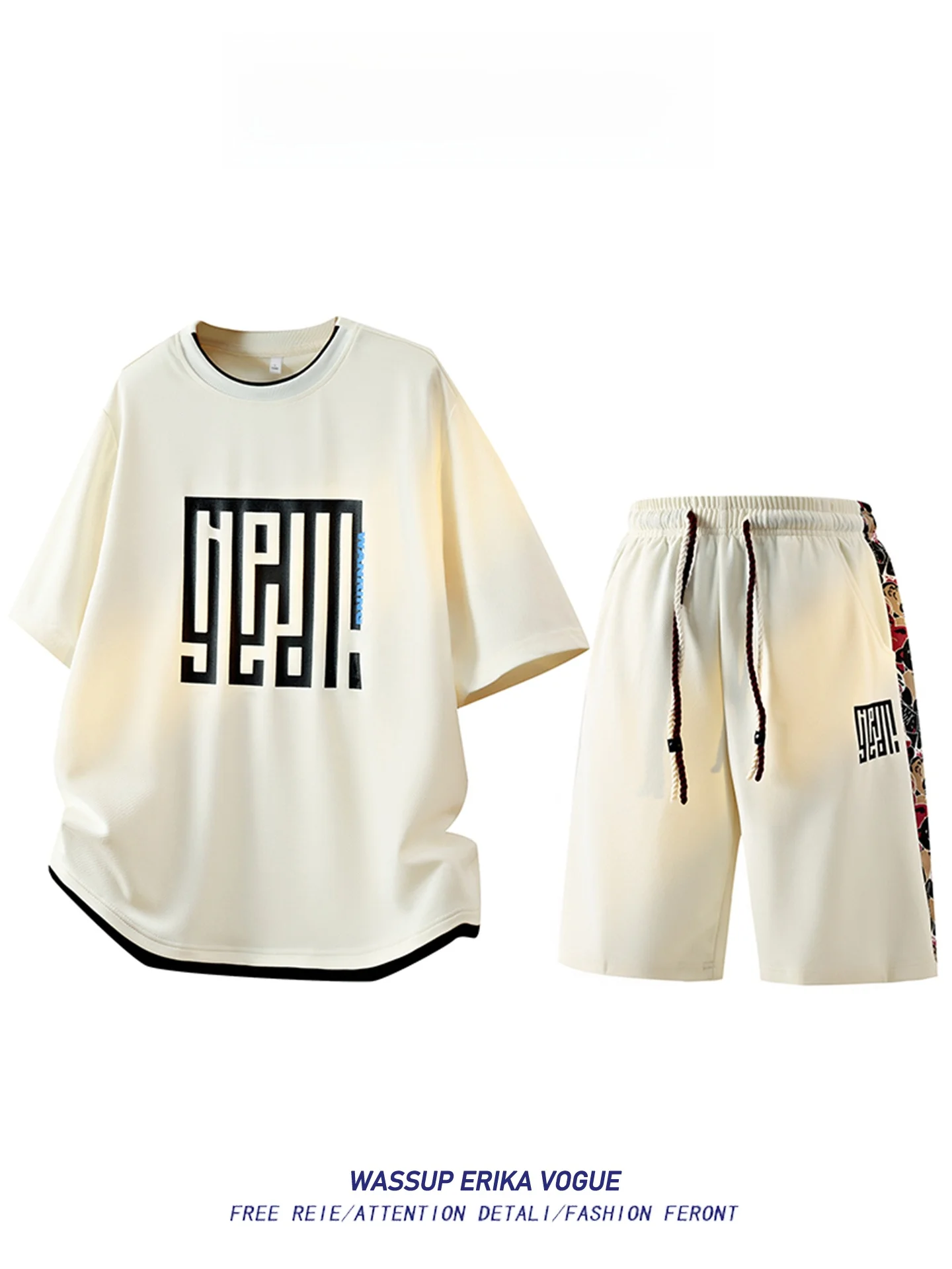 wassup-erika-men's-sportswear-set-summer-lightweight-short-sleeve-t-shirt-and-shorts-two-piece-casual-sportswear-ensemble