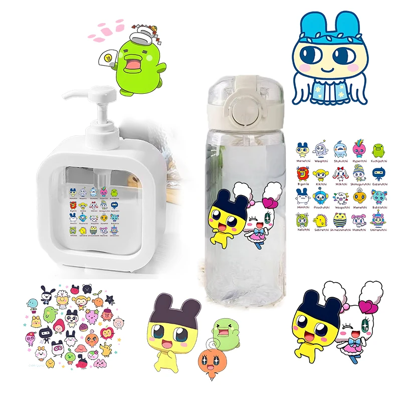 

Tamagotchi Waterproof DIY Decals 3D Transfers Crystal Stickers Anime Cartoon Easy Peel Phone Case Stickers Tumbler Wraps Sticker