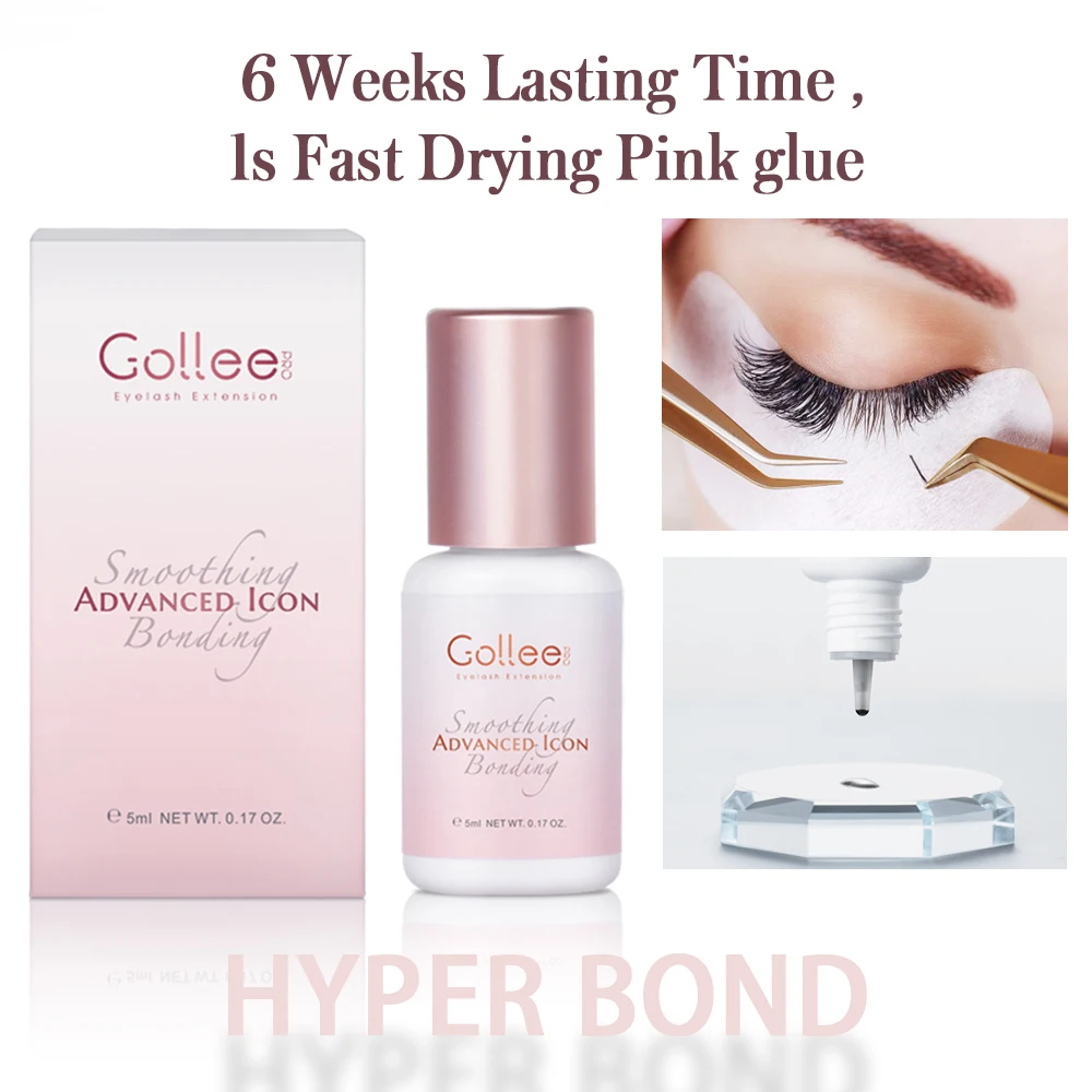 

Gollee Jelly Powder Glue for Eyelashes 1s Fast Dry for Salon Artist Eyelash Extension Glue Waterproof Professional Makeup Tools