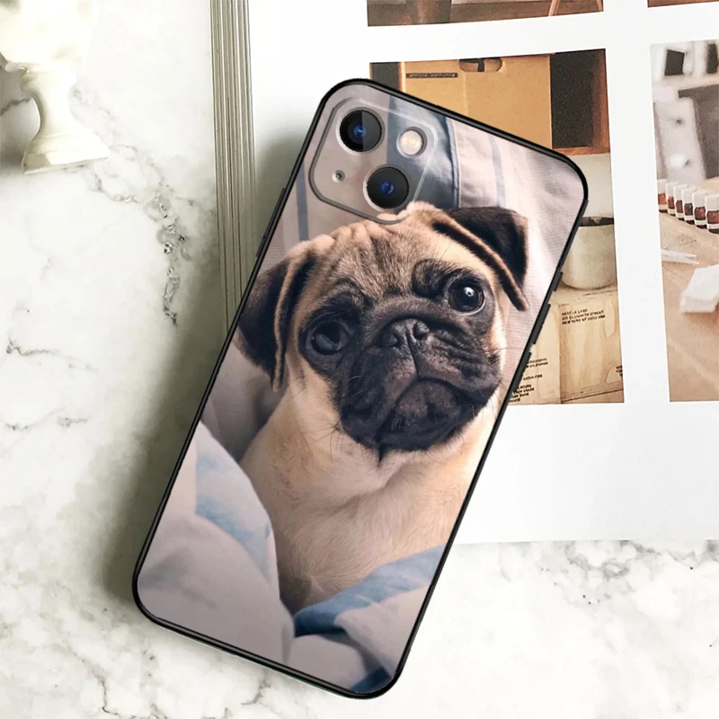 Cute Pug Dog Funda For iPhone 15 16 13 12 Mini 11 14 Pro Max 7 8 Plus X XR XS Max Phone Case