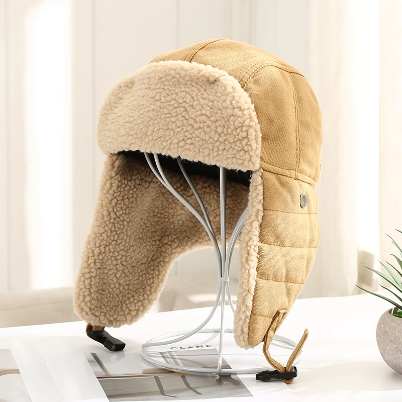 Winter Cold Proof Pilot Lei Feng Hat Male Hat Riding Windproof Ear Protection Warm And Thick Velvet Snow Hat Female