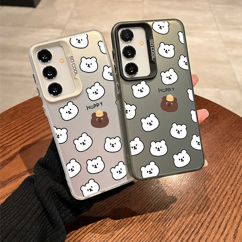 Multiple bear heads For Samsung Galaxy Note20 9 S24 Ultra 23 FE 22 21 20 10 plus A 10S 05 04E 03 CORE Colorful Soft Phone Case