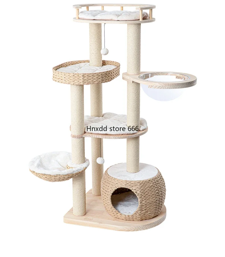 Solid wood imported pine cat rack, summer cat rack toys