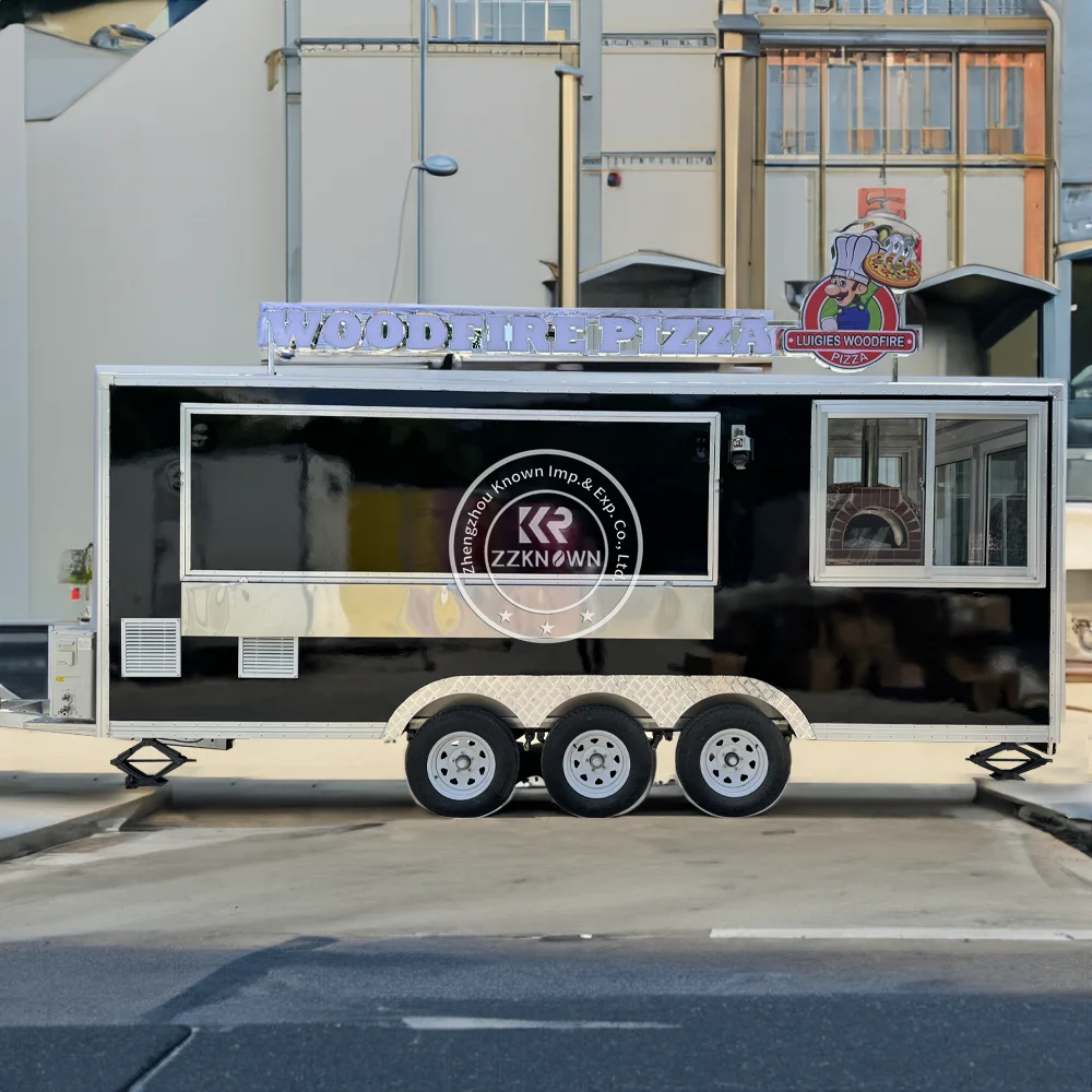 2024 Fast Food Truck With Pizza Coffee Truck Coffee Food Trailer Food Truck With Pizza Mobile Kitchen