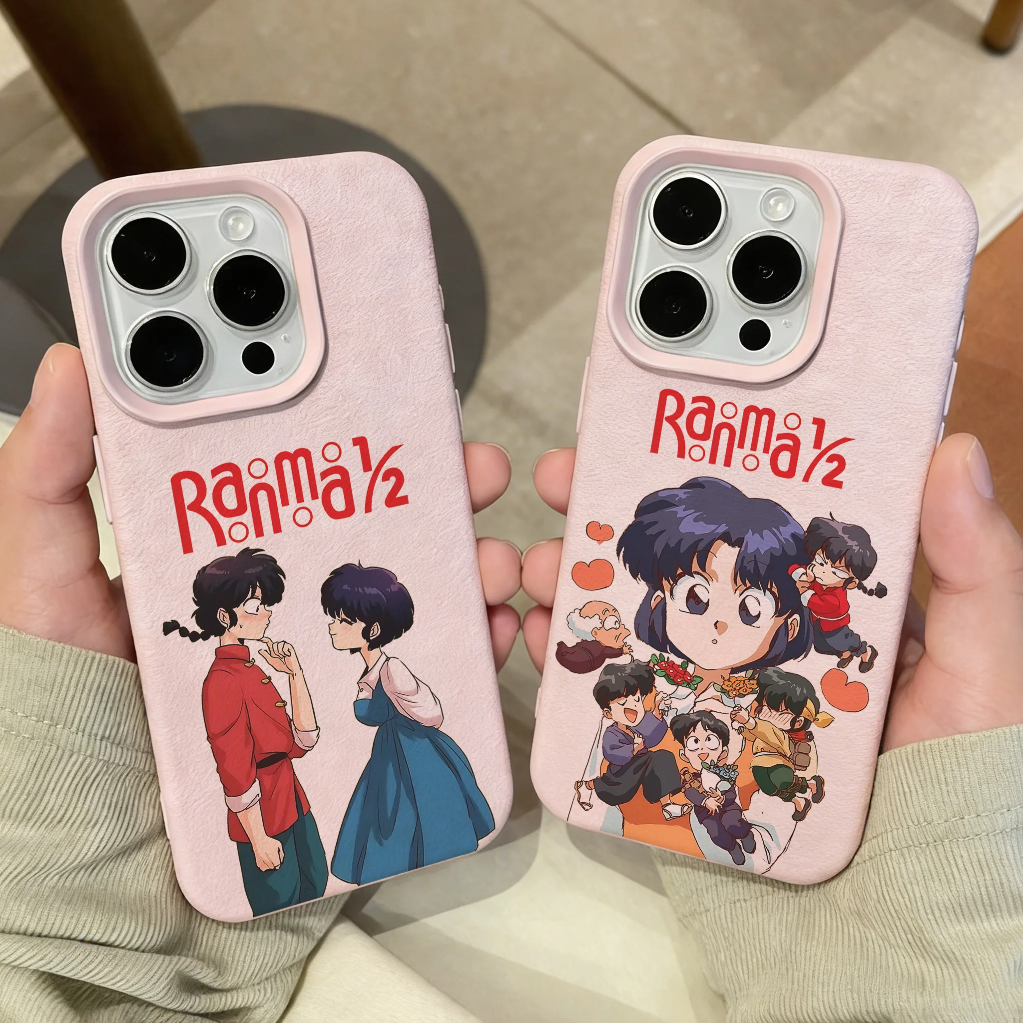 Cute R-Ranma ½ Lichee leather pattern Phone Case For Samsung S26 S25 S24 S23 S22 S21 S20 S10 Plus FE Ultra 4G 5G Shockproof
