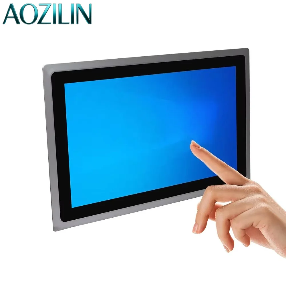 AOZILIN 15.6 Inch Embedded Industrial Touch All-in-One Panel Windows System Industrial Control Touch Display