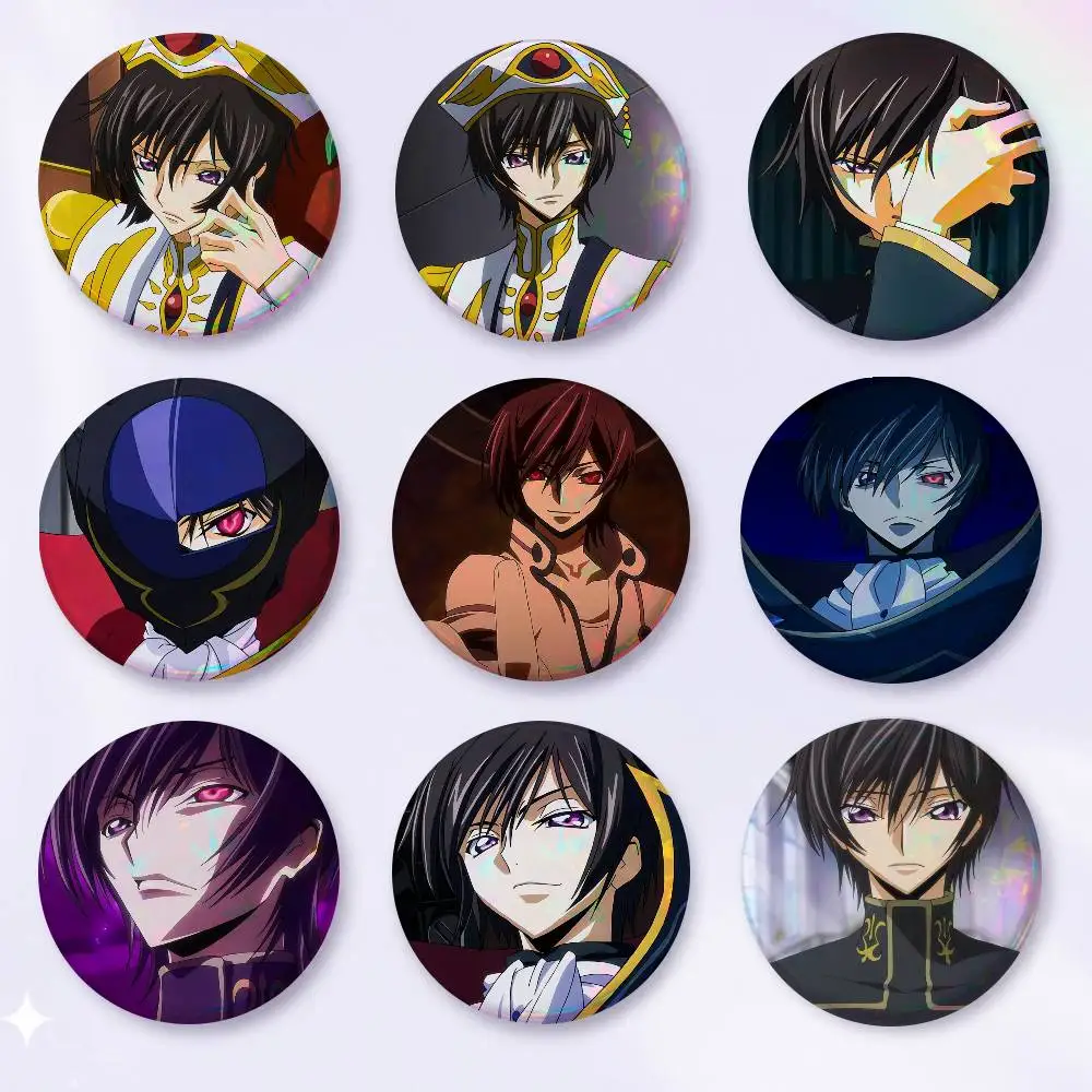 A-Lelouch L-Lamperouge Vi Britannia Anime Round Badges, Brooches, Clothing Accessories, Birthday Gifts, Anime Conventions