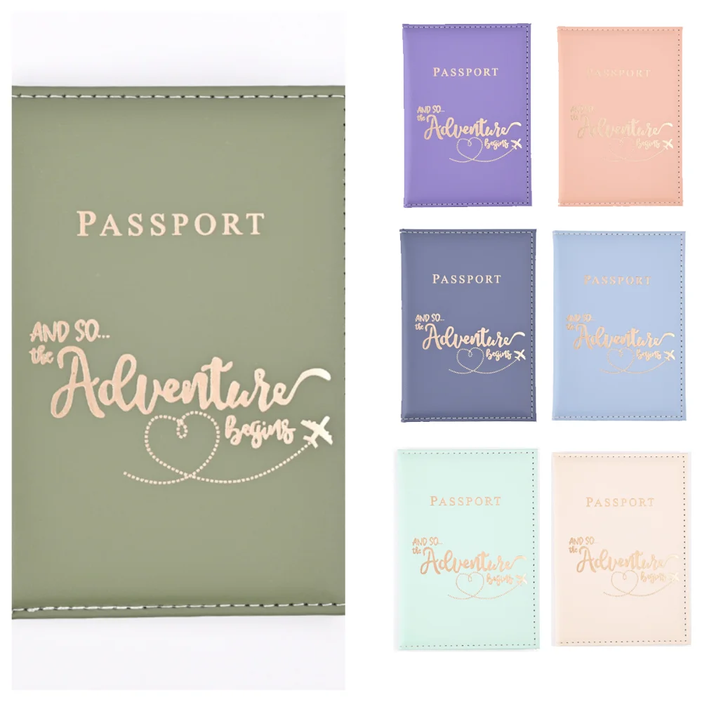 

PU Passport Holder Passport Cover Travel Passport Protective Cover ID Credit Card Holder Flight Ticket Clip Travel Accessories