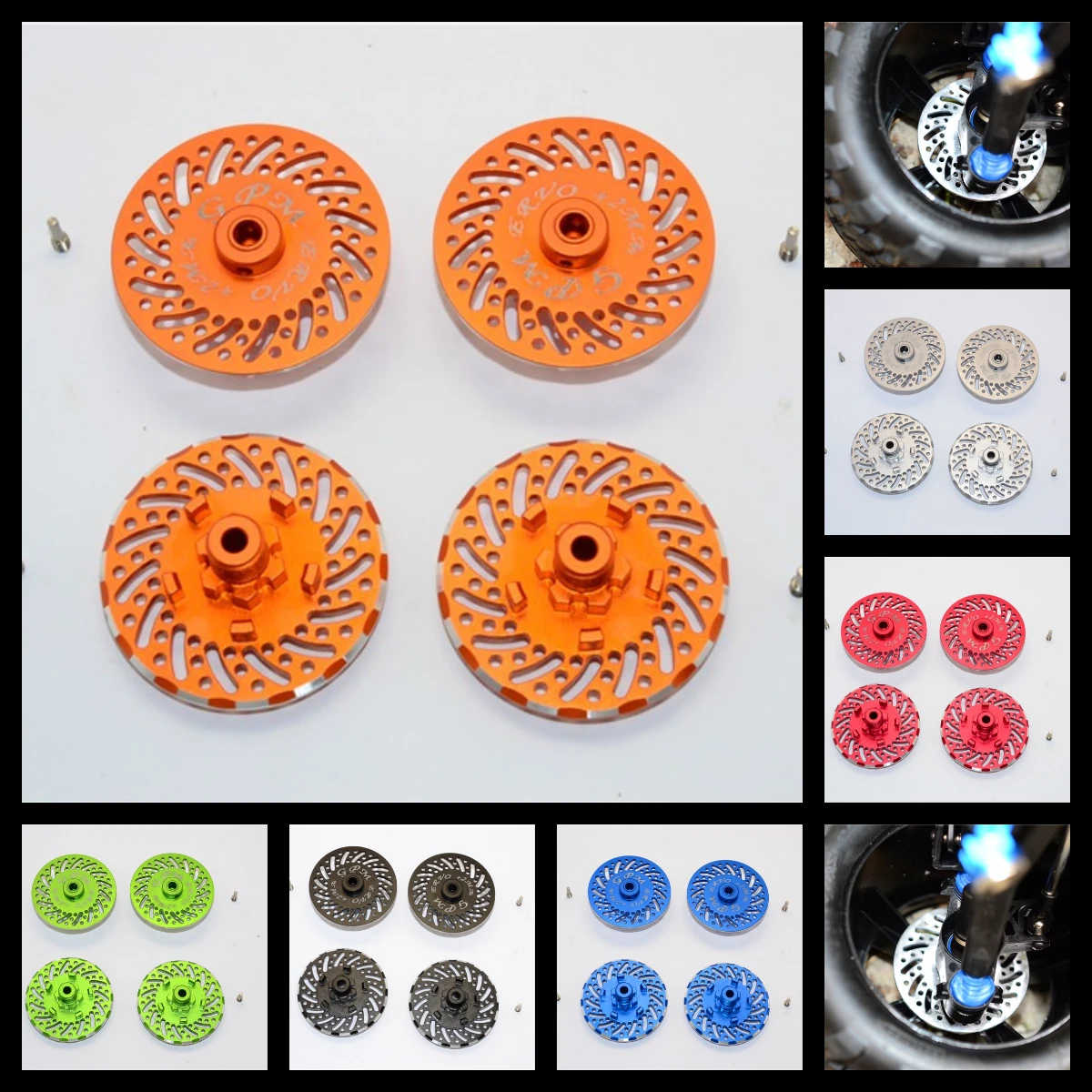 

GPM ALUMINIUM WHEEL HEX CLAW +2MM WITH BRAKE DISK For E REVO 56087-1