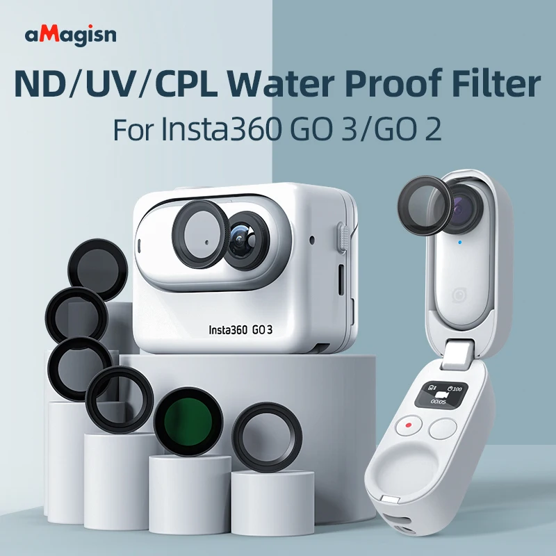 

Lens Filters Set For Insta360 Go3 Waterproof ND8 ND16 ND32 ND64 CPL Night For Instal 360 GO2/GO3 Action Camera Accessories