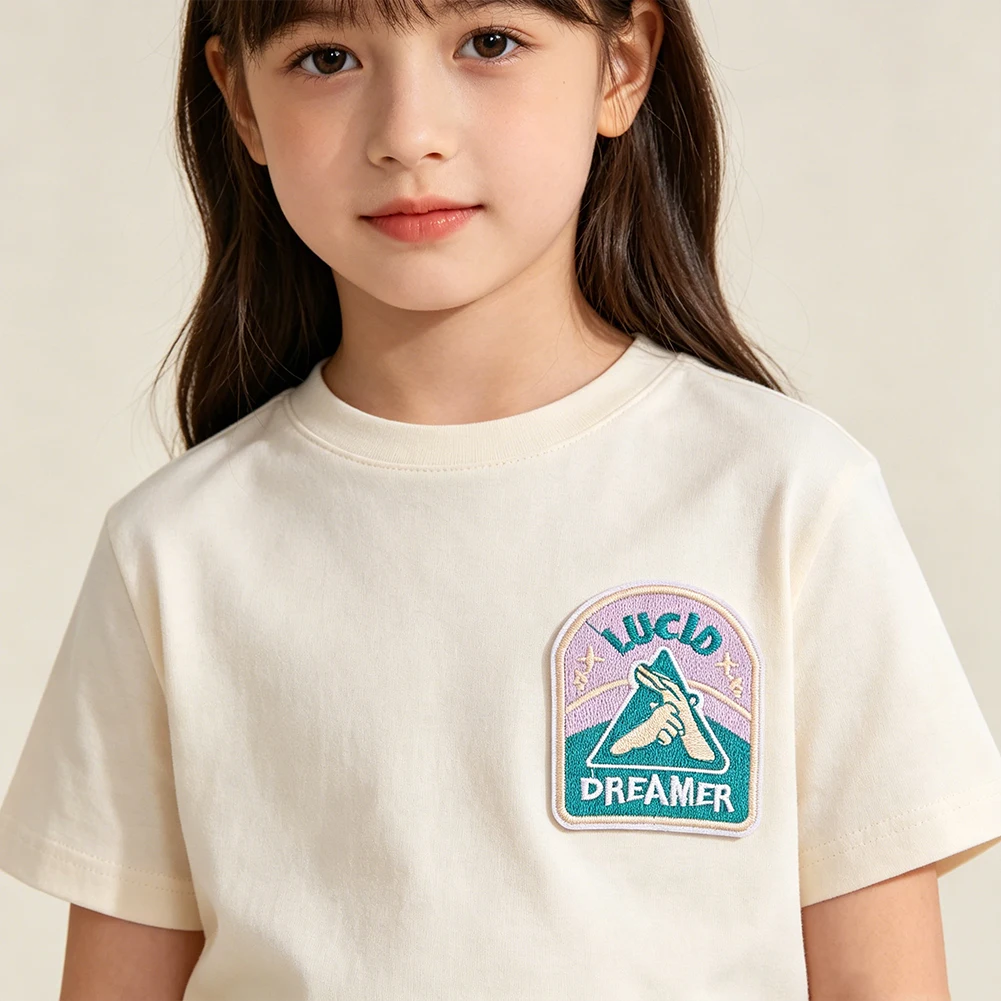 5pcs Lucid Dream Embroidered Fabric Patch Light Purple Hand Hats T-Shirts Iron-On Decorative Patches English Heat Transfer Badge