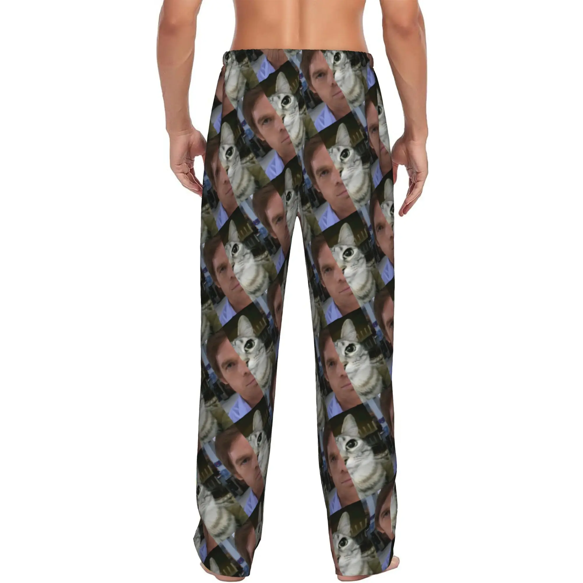 Custom Dexter Morgan Pajama Pants Sleepwear Men Elastic Waistband Movie Sleep Lounge Bottoms with Pockets view 3