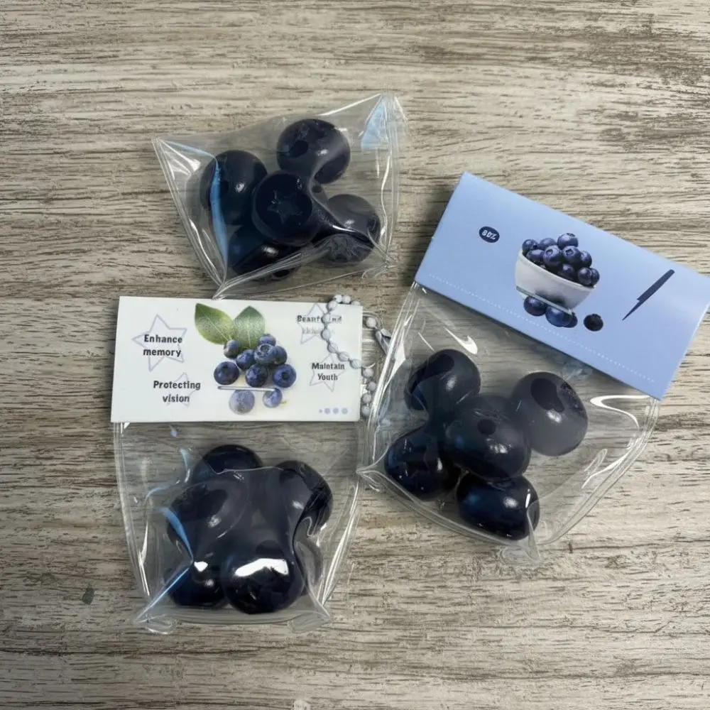 New Sticky TPR Stress Relief Toy Handmade Soft Blueberry Squeeze Toy Silicone Feel Mini Squeeze Toy for Kids
