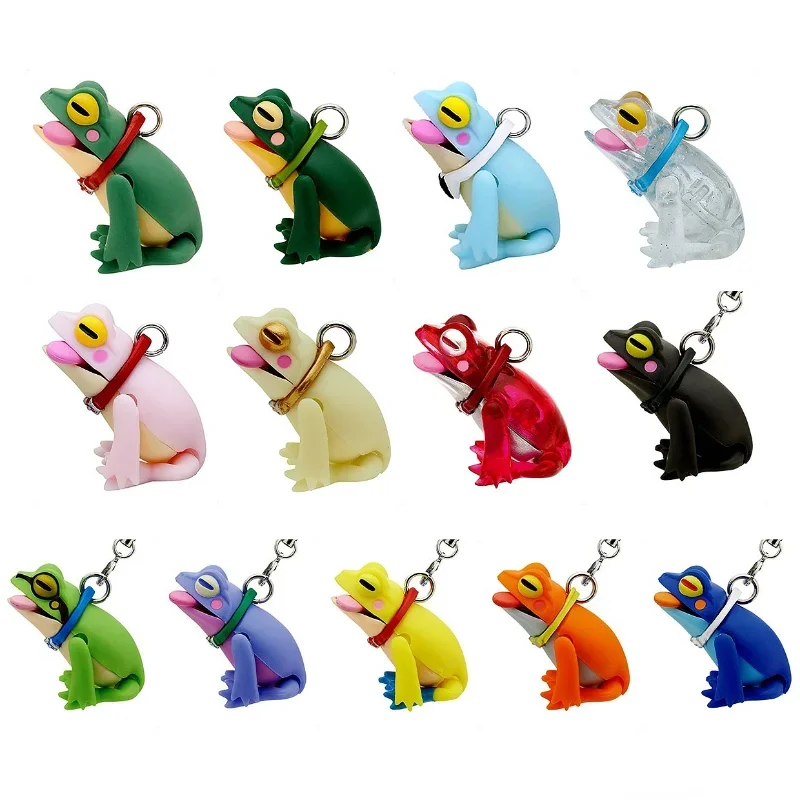 KITAN CLUB Gashapon Cute Walking Frog 10th Super Best Movable Capsule Toys Kawaii Keychain Pendant Gift