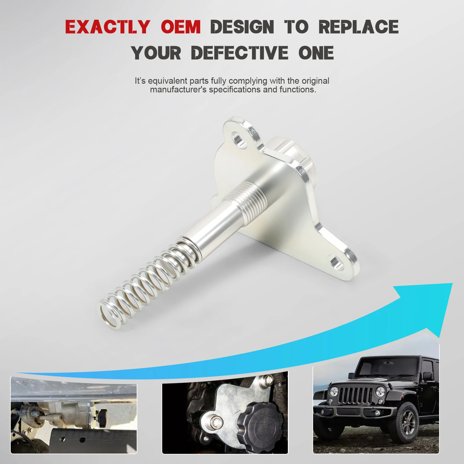 

Manual Swaybar Disconnect Compatible with Jeep Wrangler JK JKU Rubicon 2007-2017 OE# 1087 Aluminum Silver Anti-Rust