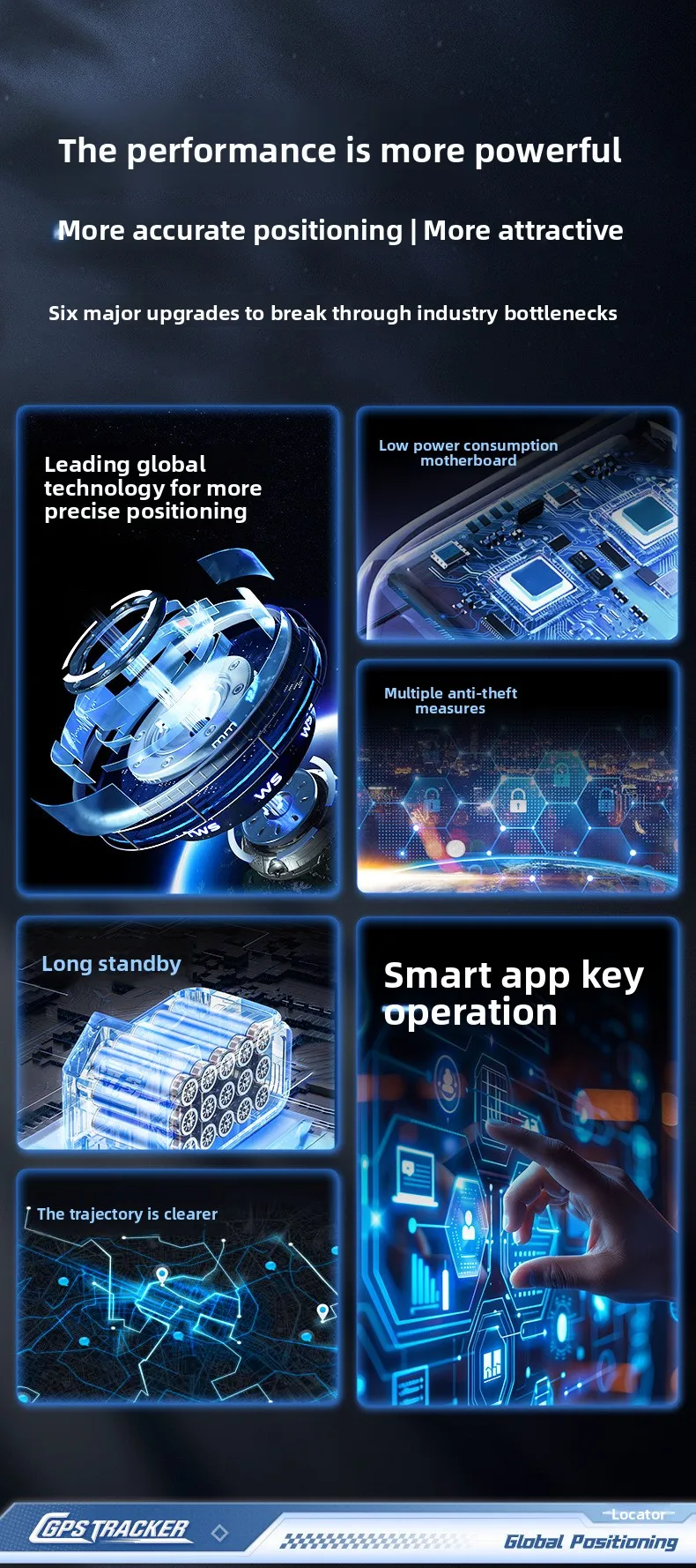 محدد موقع السيارة GPS جهاز مضاد للسرقة للسيارة، وضع الاستعداد الطويل للغاية، مغناطيسي قوي