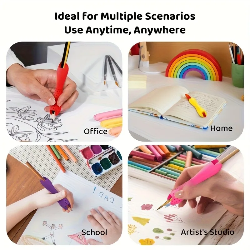 2pcs 2-in-1 Ergonomic Writing Aid, ual End Grip for Beginners, Posture Corrector & Hand Fatigue Relief, pencil grip image 3