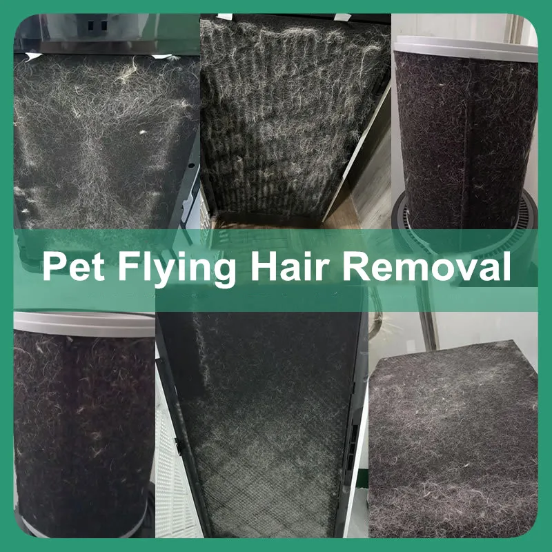 TUYA APP Wifi Control Smart Air Purifier Filtering Cat Dog Flying Hair Pet Odor Removal For Home Use