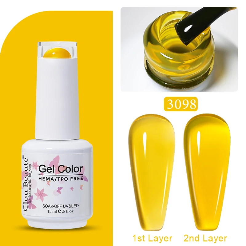 Clou Beaute Jelly Kleur UV Gel Manicure Zomer Roze Naakt Gel Nagel Regenboog Nagelbenodigdheden Voor Professionals Semi-permanente Vernis