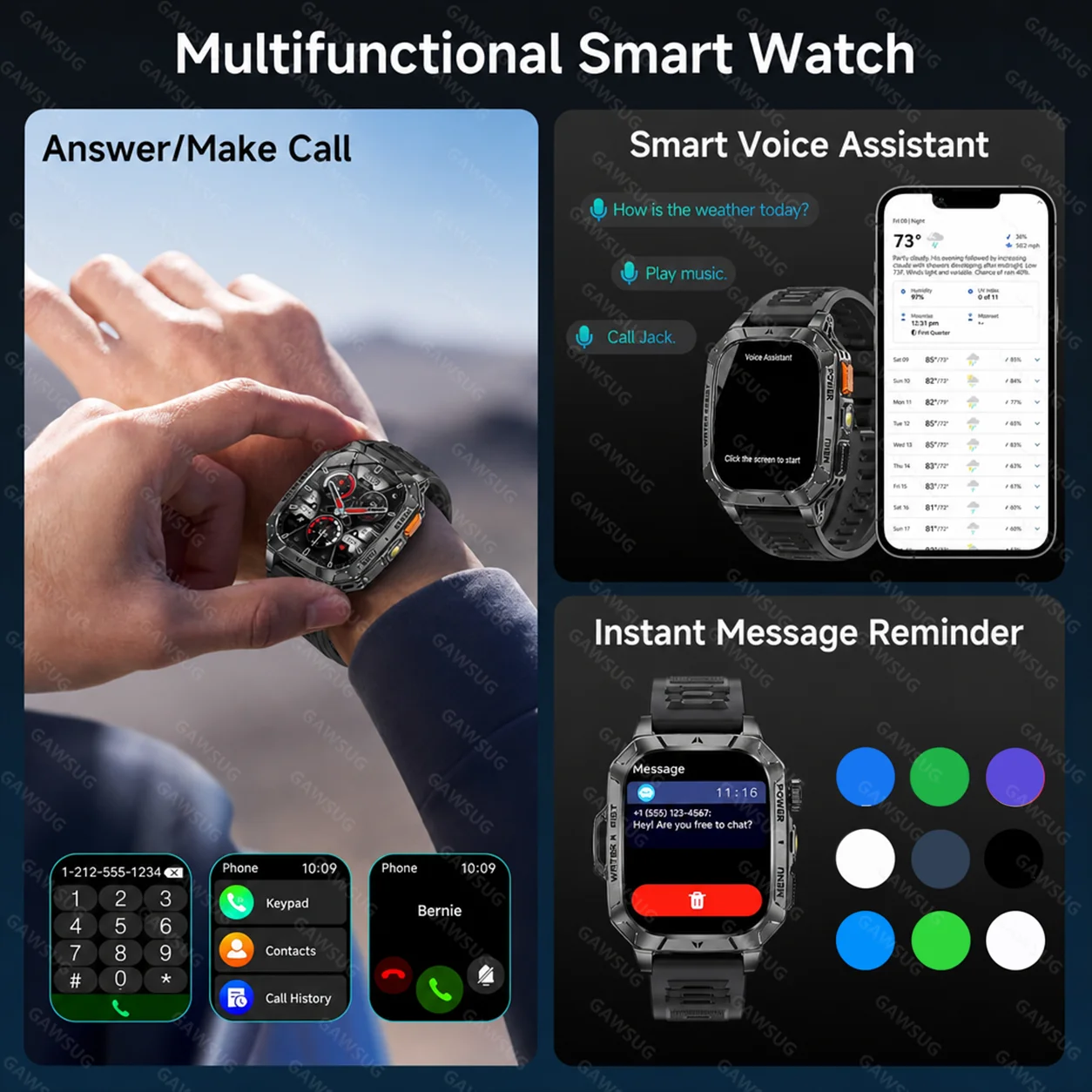 2026 New Rugged Smart Watch Me - đánh giá và giá Smartwatch Rugged Watches For Men