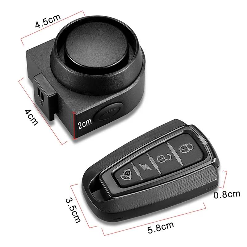 Wireless Waterproof Bike Vibration Alarm USB Charging Remote Control Motorcycle Electric Bicycle Security Burglar Alarm