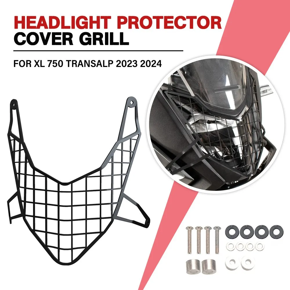 

FOR HONDA XL750 TRANSALP 750 2023 2024 Motorcycle Headlight Grilles Guard Protector Headlamp Front Light Cover Protection XL750