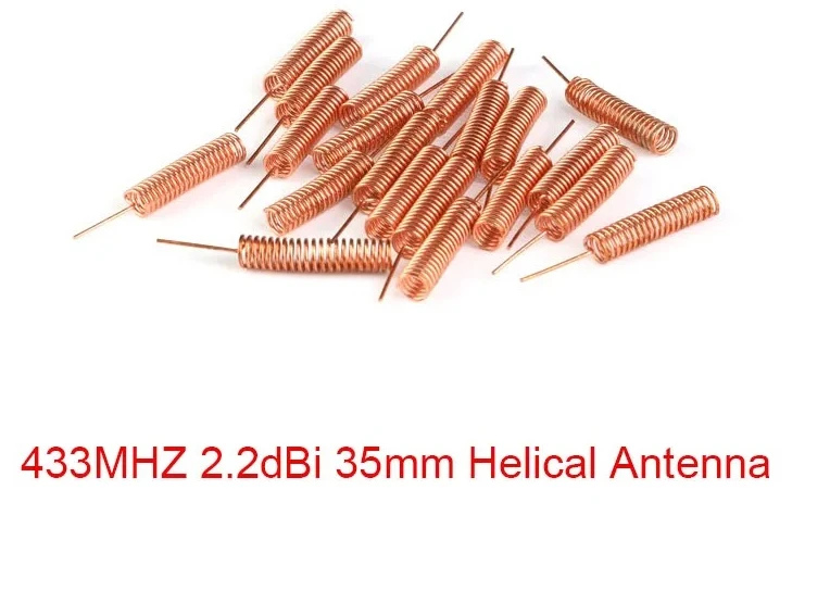 10 Uds para controlador de Control remoto Arduino Diy 433 mhz 433MHZ 2.2dBi 35mm antena helicoidal