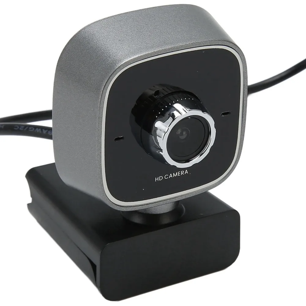 720P HD Webcam Built-in Mic Manual Focus Anti Slip Silicone Base USB Web Camera Clear Sound Pickup CMOS Sensor Smart Webcam