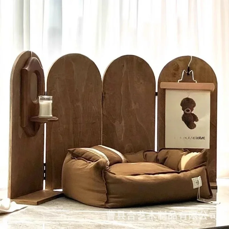 

Nordic style wooden screen children's room partition decoration background board Studio decoration folding partition photogra