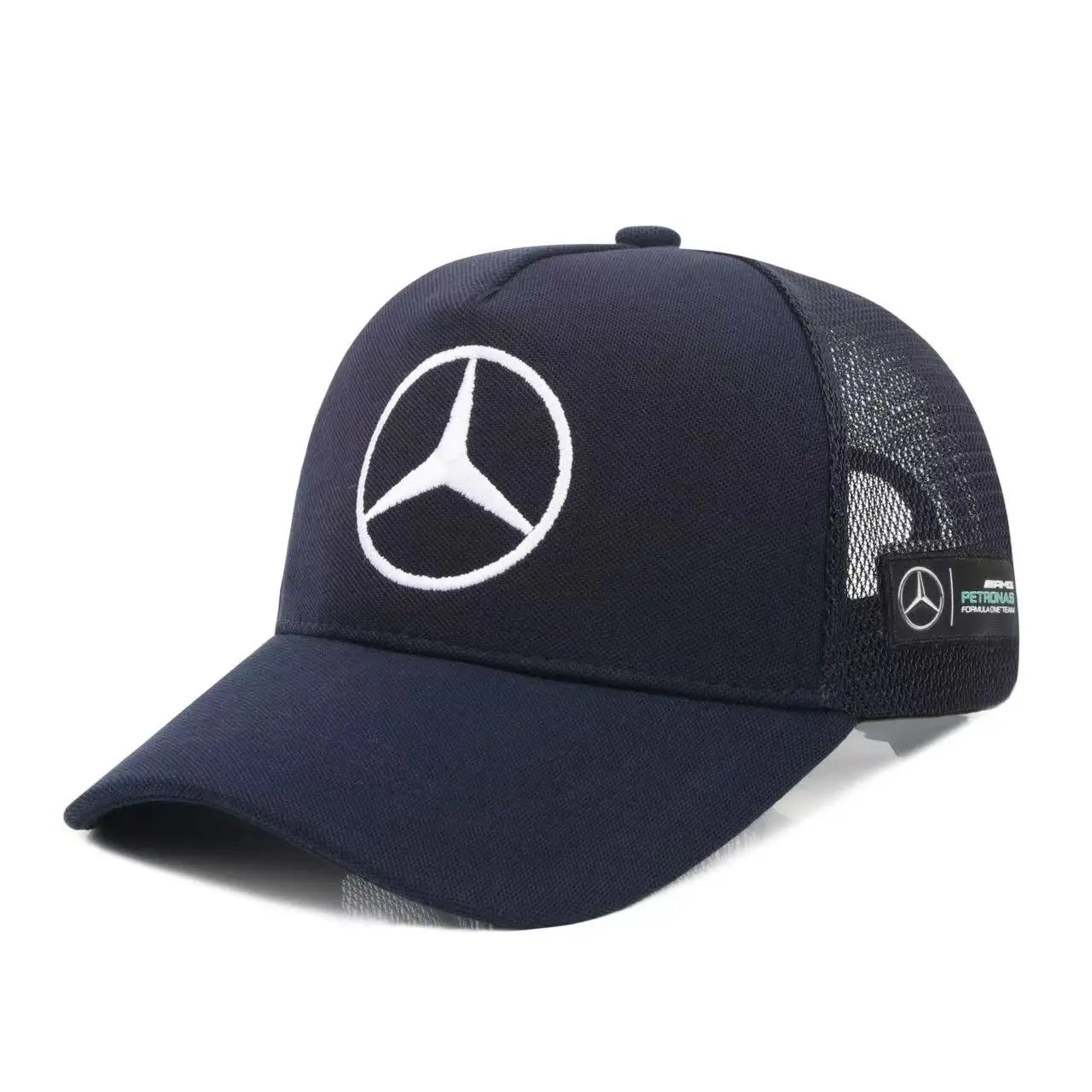 Fashion Leather Mesh Hat Snapback Trucker Outdoor Sport Running Adjustable Baseball Cap For Mercedes Benz B/C/E/S Class A GLC