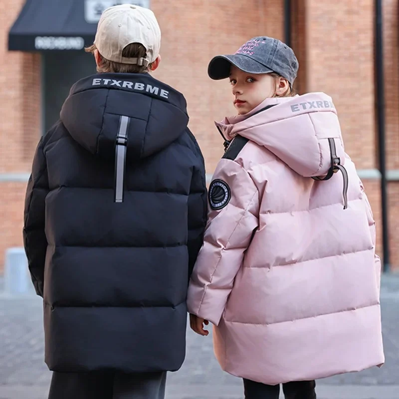 OLEKID 2025 Winter Down Jacket For Girl Hooded Thick Warm Teen Girl Jacket Coat 5-12 Years Kids Parka Children Boys Outerwear