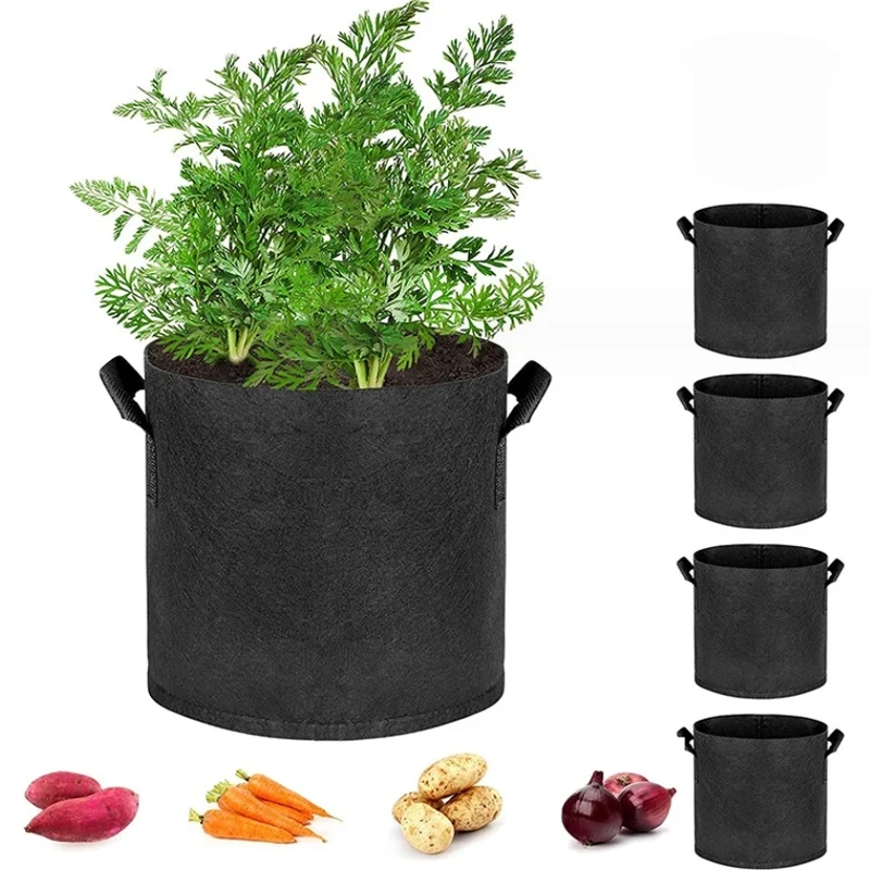 Cultivation Bag For Vegetable Cultivation, Flowers And Plants, Breathable Fabric, 1 Gallon 2 Gallons 3 Gallons 5 Gallons。