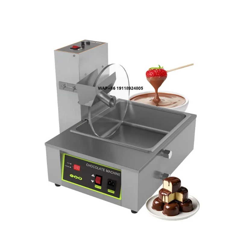 

Automatic Chocolate Tempering & Enrobing Coating Machine New Condition for Melting Milk and Water Chocolate