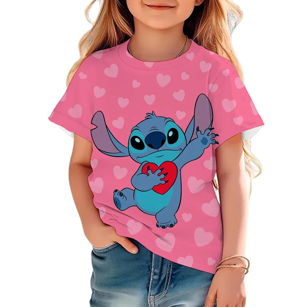 

Новинка лета 2029, детская футболка с 3D принтом аниме Stitch, унисекс, молодежная мода, удобная с короткими рукавами