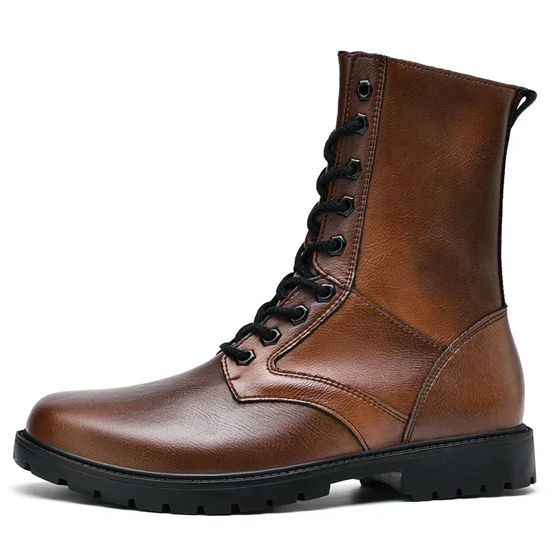 2025 Men Tactical Boots Military Ankle Casual Unisex Outdoor Hiking Shoes Male Waterproof  Climbing Shoes Zapatillas Para Hombre