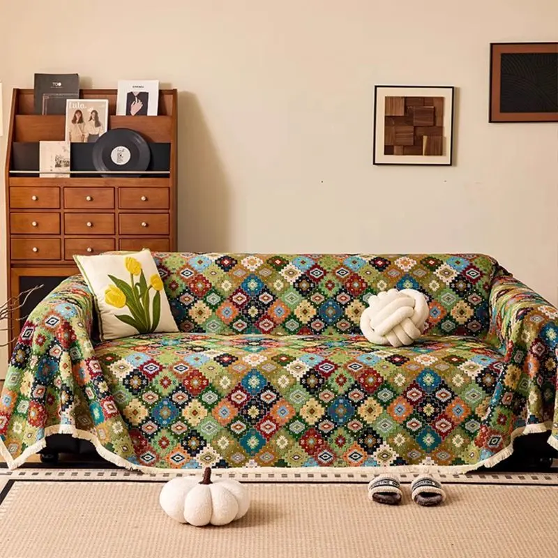 Couple Living Room Sofa Slipcover Full Wrap One Piece Cover Cloth Four Seasons Universal Girl Sofa Room