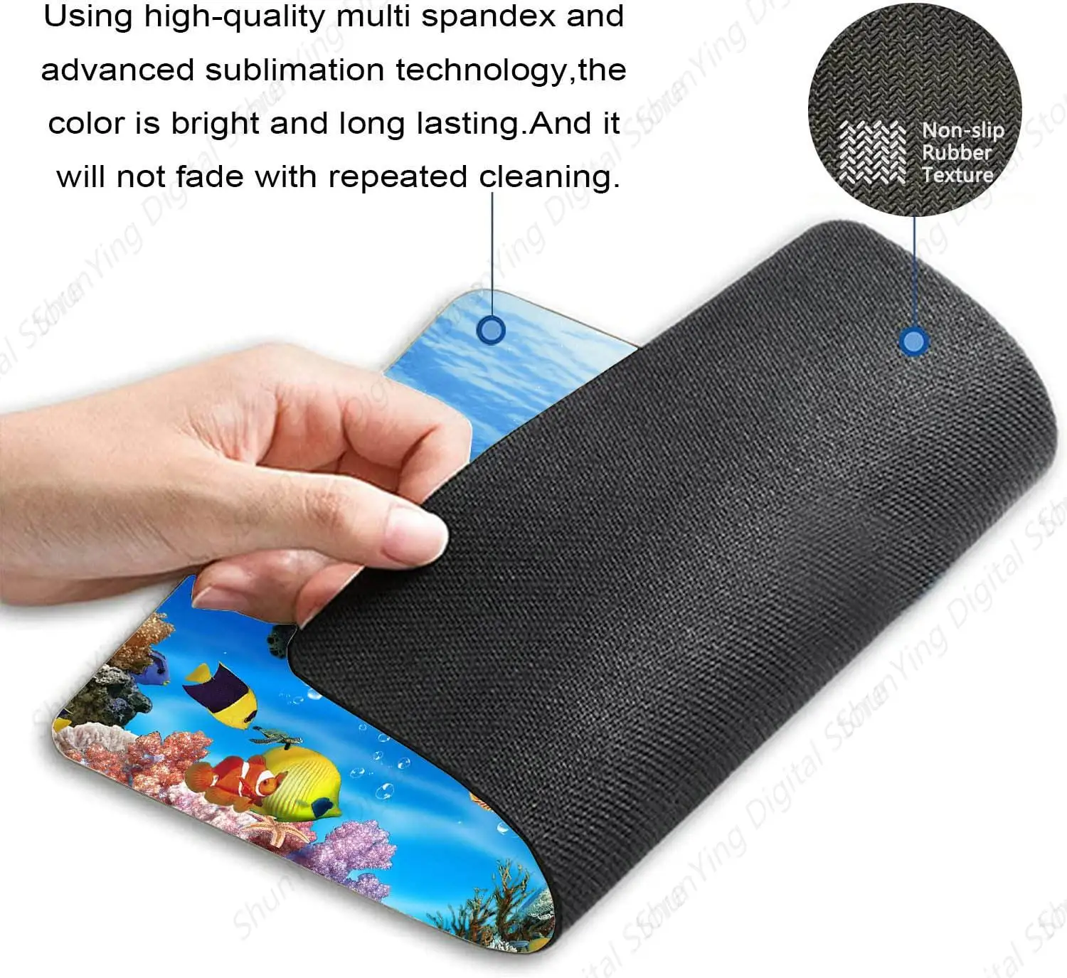 Marine Underwater Creatures Turtle Coral Mouse Pad Non Slip Rubber Mouse Pad For Office And Home Laptops 25*30cm