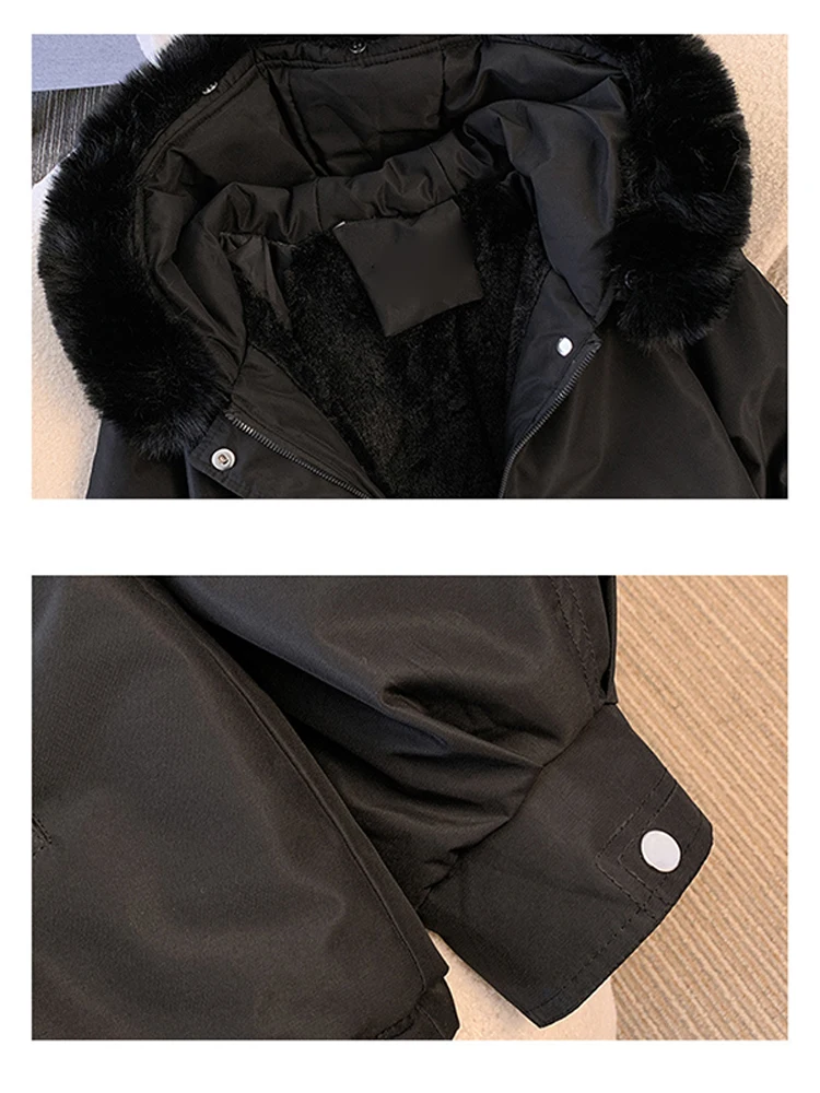 جديد المرأة المحشوة بالقطن أفخم المعاطف الدافئة 2025 الخريف الشتاء سترات معطف المرأة سحاب أكمام طويلة مقنعين الرباط سترات