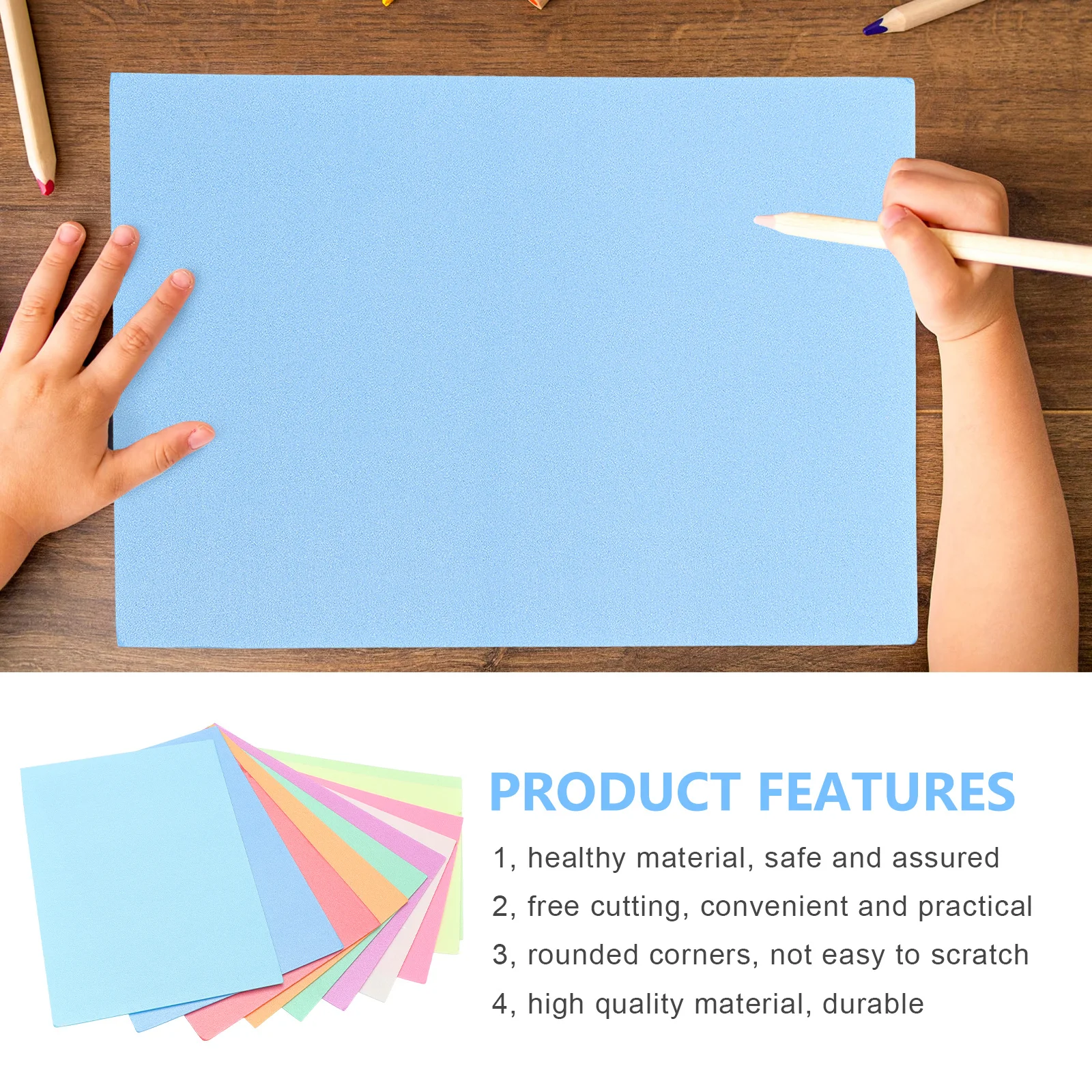 10 Stück DIY-Zeichenbrett, 28 x 22 cm, robuste Kunstmalerei, Schreib-Doodle-Platte, abgerundete Ecken, sicher für Buntstifte, Marker, farbig